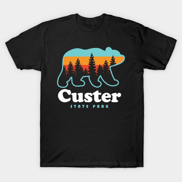 Custer State Park Camping South Dakota Bear T-Shirt by PodDesignShop